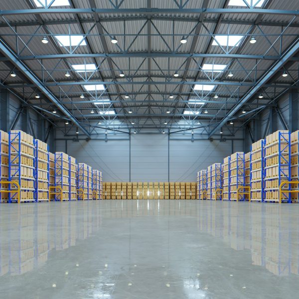 Empty warehouse in logistic center,Warehouse for storage and distribution centers.